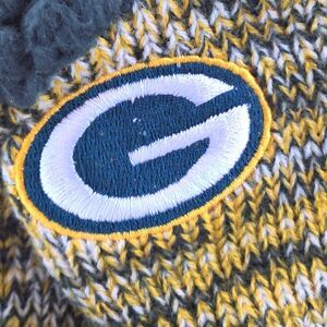 NFL Foco Green Bay Packers Tall Cozy Socks Sherpa Footy Slippers 6-10 Women NWT